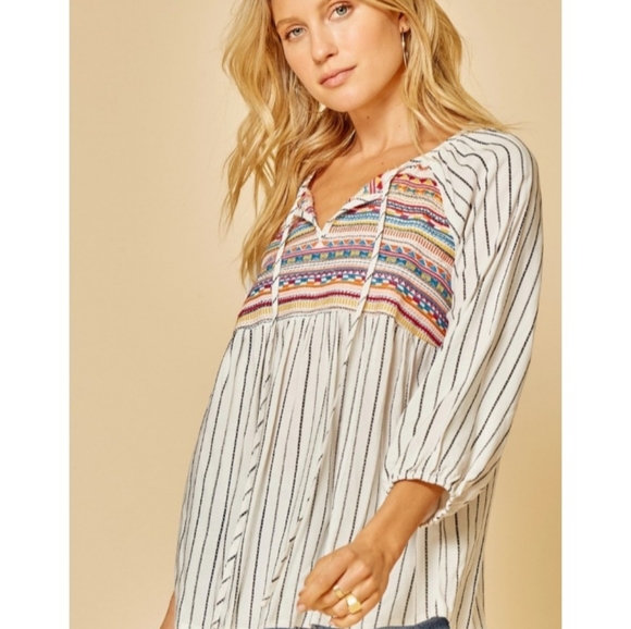 Savanna Jane Mixed Media Print Tunic - Picture 5 of 9